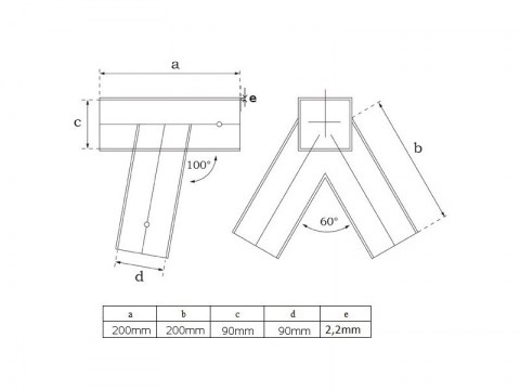 Swing Bracket Corner Connector Beam Bracket square oblique_024